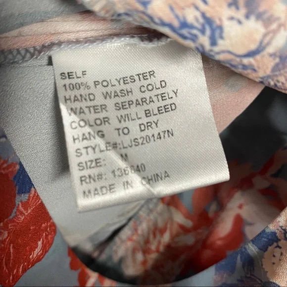 J’Atiste by Amy long line pants jumper romper floral print size medium - Picture 16 of 16